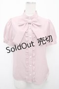 Ank Rouge / カフスビットリボンブラウス M ピンク Y-25-04-23-057-CA-BL-SZ-ZS