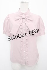 Ank Rouge / カフスビットリボンブラウス M ピンク Y-25-04-23-057-CA-BL-SZ-ZS
