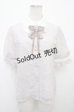 画像1: Rojita / ブローチ付きオーバーレースブラウス F ピンク Y-25-04-23-058-LO-BL-SZ-ZY