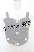 Ank Rouge / エンブレムビスチェ M 黒 Y-25-04-23-061-CA-TO-SZ-ZY