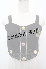 Ank Rouge / エンブレムビスチェ M 黒 Y-25-04-23-061-CA-TO-SZ-ZY