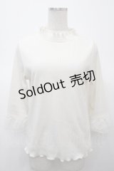 axes femme / レース重ねデザイン袖プルオーバー  生成り Y-25-04-23-063-AX-TO-SZ-ZY