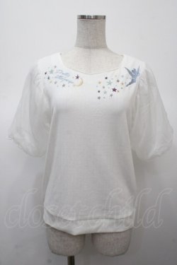 画像1: axes femme / ピーター・パン/刺繍トップス  白 Y-25-04-23-065-AX-TO-SZ-ZY