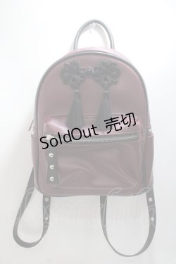 画像1: axes femme kawaii / チャイナ釦デザインリュック  ワイン Y-25-04-23-006-AX-BG-SZ-ZI