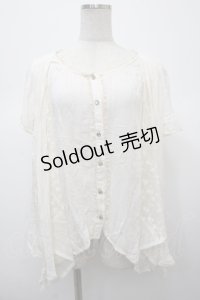axes femme / レース切り替えドルマンブラウス M 生成り Y-25-04-23-067-AX-BL-SZ-ZY