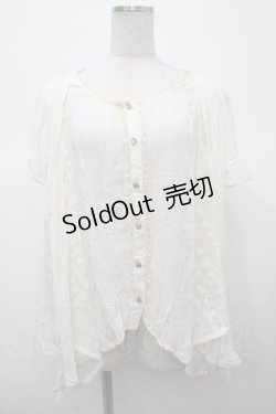 画像1: axes femme / レース切り替えドルマンブラウス M 生成り Y-25-04-23-067-AX-BL-SZ-ZY