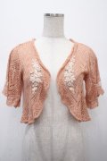axes femme / プチバラ使い透かし編みボレロ M アワピンク Y-25-04-23-072-AX-TO-SZ-ZY
