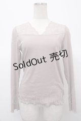 axes femme / レース切替トップス  ピンク Y-25-04-23-076-AX-TO-SZ-ZT173