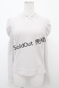 画像1: axes femme / バルーンスリーブカットソー  ラベンダー Y-25-04-23-077-AX-TO-SZ-ZY
