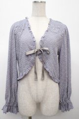 axes femme / ぽこぽこおはな生地ボレロ F ラベンダー Y-25-04-23-079-AX-TO-SZ-ZY