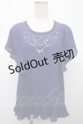 axes femme / ドレープ袖ブラウジングブラウス  紺 Y-25-04-23-080-AX-TO-SZ-ZY