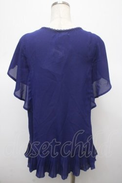 画像2: axes femme / ドレープ袖ブラウジングブラウス  紺 Y-25-04-23-080-AX-TO-SZ-ZY