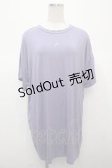 axes femme POETIQUE / レースアップビックTシャツ  ラベンダー Y-25-04-23-083-AX-TO-SZ-ZI