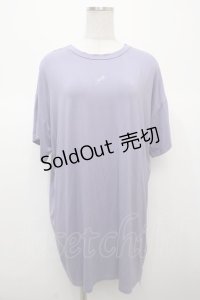 axes femme POETIQUE / レースアップビックTシャツ  ラベンダー Y-25-04-23-083-AX-TO-SZ-ZI