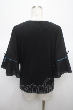 画像2: axes femme / 鍵×本刺繍チューリップ袖プルオーバー F 黒 Y-25-04-23-085-AX-TO-SZ-ZY
