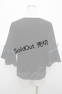 画像2: axes femme / 鍵×本刺繍チューリップ袖プルオーバー F 黒 Y-25-04-23-085-AX-TO-SZ-ZT176