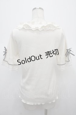 画像2: axes femme / リボン×レース×フリルプルオーバー F 生成り Y-25-04-23-087-AX-TO-SZ-ZY