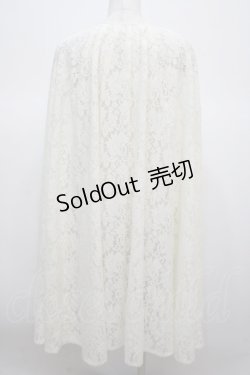 画像2: axes femme / 総レースケープガウン  キナリ Y-25-04-23-090-AX-JA-SZ-ZY