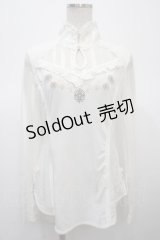 Ozz oneste / レース切替チャイナブラウス  アイボリー Y-25-04-23-092-OO-BL-SZ-ZY