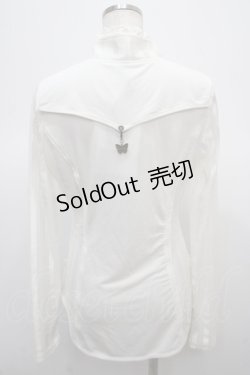 画像2: Ozz oneste / レース切替チャイナブラウス  アイボリー Y-25-04-23-092-OO-BL-SZ-ZY