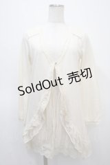 axes femme / Backデザインロングボレロ M 生成り Y-25-04-23-103-AX-BL-SZ-ZY