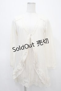 axes femme / Backデザインロングボレロ M 生成り Y-25-04-23-103-AX-BL-SZ-ZY