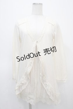 画像1: axes femme / Backデザインロングボレロ M 生成り Y-25-04-23-103-AX-BL-SZ-ZY