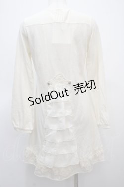 画像2: axes femme / Backデザインロングボレロ M 生成り Y-25-04-23-103-AX-BL-SZ-ZY