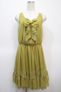 axes femme / レーストップス付きシフォンドレス  ライム Y-25-04-23-105-AX-OP-SZ-ZY