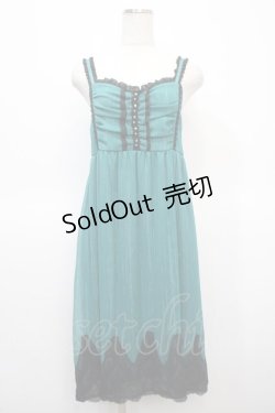 画像1: axes femme / シフォンワンピース  グリーン Y-25-04-23-106-AX-OP-SZ-ZI