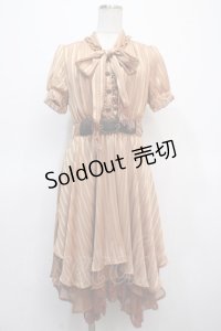axes femme / ベルト付きボウタイワンピ  オレンジ Y-25-04-23-109-AX-OP-SZ-ZY