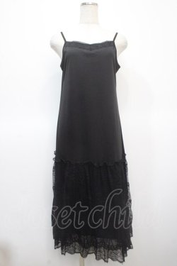 画像1: axes femme / レース使いペチワンピース M 黒 Y-25-04-23-110-AX-OP-SZ-ZY