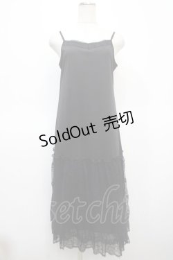画像1: axes femme / レース使いペチワンピース M 黒 Y-25-04-23-110-AX-OP-SZ-ZI