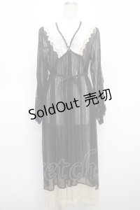 axes femme / リュクスレースガウン F 黒 Y-25-04-23-111-AX-TO-SZ-ZI