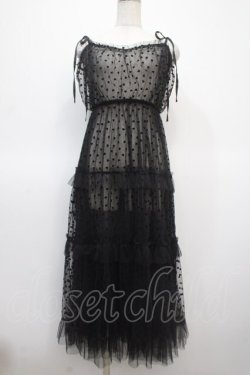 画像1: axes femme / ハートチュールティアードワンピース F 黒 Y-25-04-23-112-AX-OP-SZ-ZY