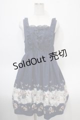 axes femme / クラシックパネル柄ワンピース M 紺 Y-25-04-23-117-AX-OP-SZ-ZY