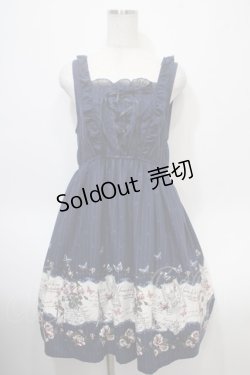 画像1: axes femme / クラシックパネル柄ワンピース M 紺 Y-25-04-23-117-AX-OP-SZ-ZY