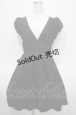 画像1: axes femme POETIQUE / フラワージャカードワンピース M 黒 Y-25-04-23-121-AX-OP-SZ-ZY