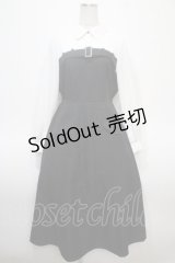 axes femme / ベルト風ドッキングワンピース F 黒 Y-25-04-23-123-AX-OP-SZ-ZY
