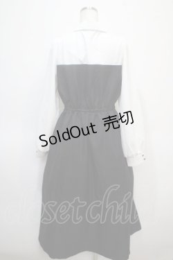 画像2: axes femme / ベルト風ドッキングワンピース F 黒 Y-25-04-23-123-AX-OP-SZ-ZY