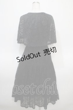 画像2: axes femme / ケープ風レースティアードワンピース F 黒 Y-25-04-23-125-AX-OP-SZ-ZY