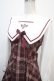画像3: Amavel / Classical Confection チェックセーラーワンピース F ボルドー Y-25-04-23-129-CA-OP-SZ-ZY (3)