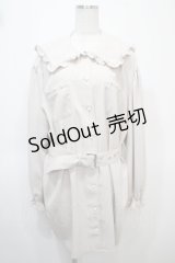 Ank Rouge / セーラーBigシャツチュニック M ベージュ Y-25-04-23-130-CA-OP-SZ-ZY