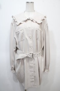 Ank Rouge / セーラーBigシャツチュニック M ベージュ Y-25-04-23-130-CA-OP-SZ-ZY