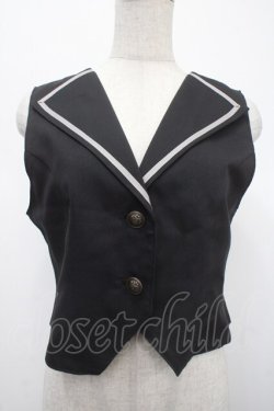 画像1: axes femme / クラシックショートベスト F 黒 Y-25-04-23-011-AX-TO-SZ-ZY