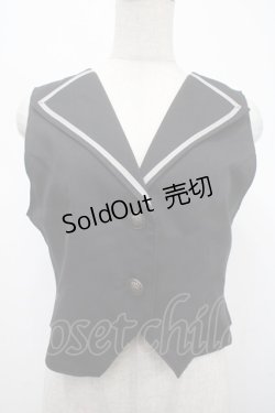 画像1: axes femme / クラシックショートベスト F 黒 Y-25-04-23-011-AX-TO-SZ-ZI