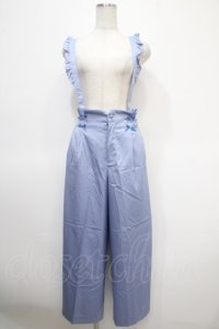 axes femme POETIQUE / フリルサス付きパンツ  サックス Y-25-04-23-138-AX-SK-SZ-ZY