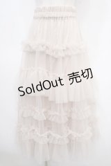 axes femme / フリルチュールティアードスカート  キナリ Y-25-04-23-140-AX-SK-SZ-ZY