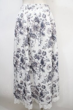 画像2: axes femme Nostalgic / ドローイングフラワー柄スカート F 茶 Y-25-04-23-142-LO-SK-SZ-ZY