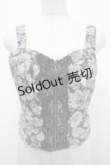 axes femme / フルールPTジップ付ビスチェ F 黒 Y-25-04-23-012-AX-TO-SZ-ZY